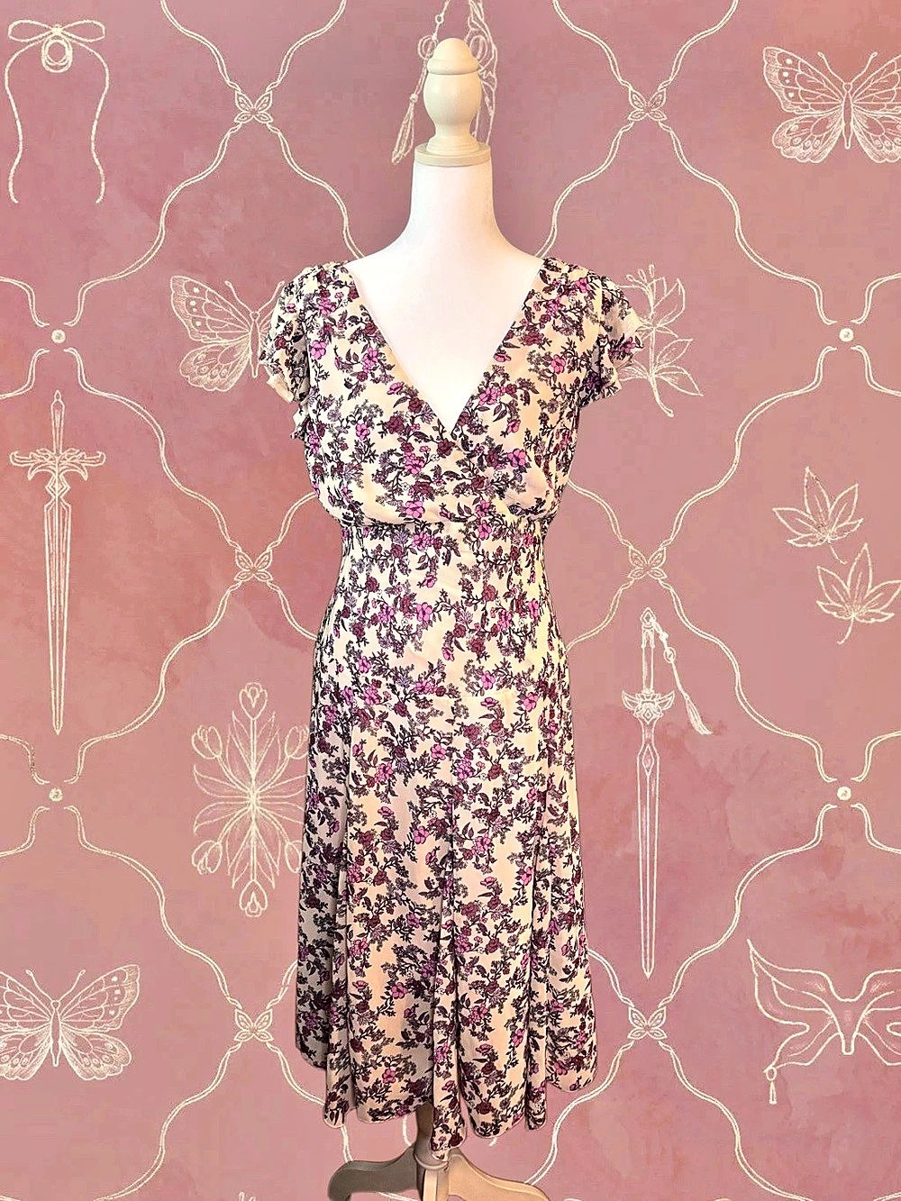 Y2K Floral Midi Dress